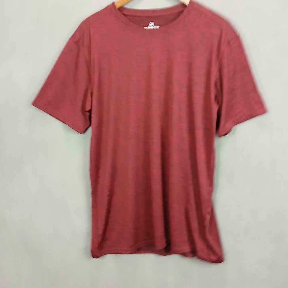 Real Essentials Dry Fit‎ Active Athletic T Shirt Mens L Red Performance Workout